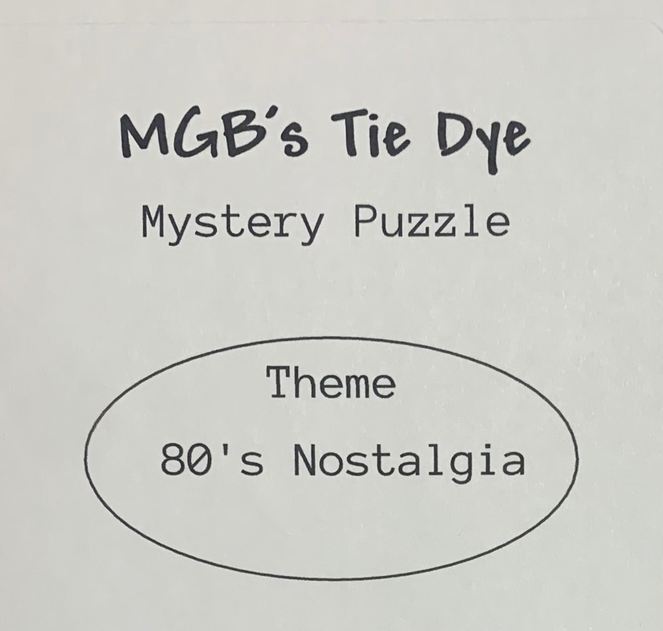 Mystery Puzzle 80’s Nostalgia