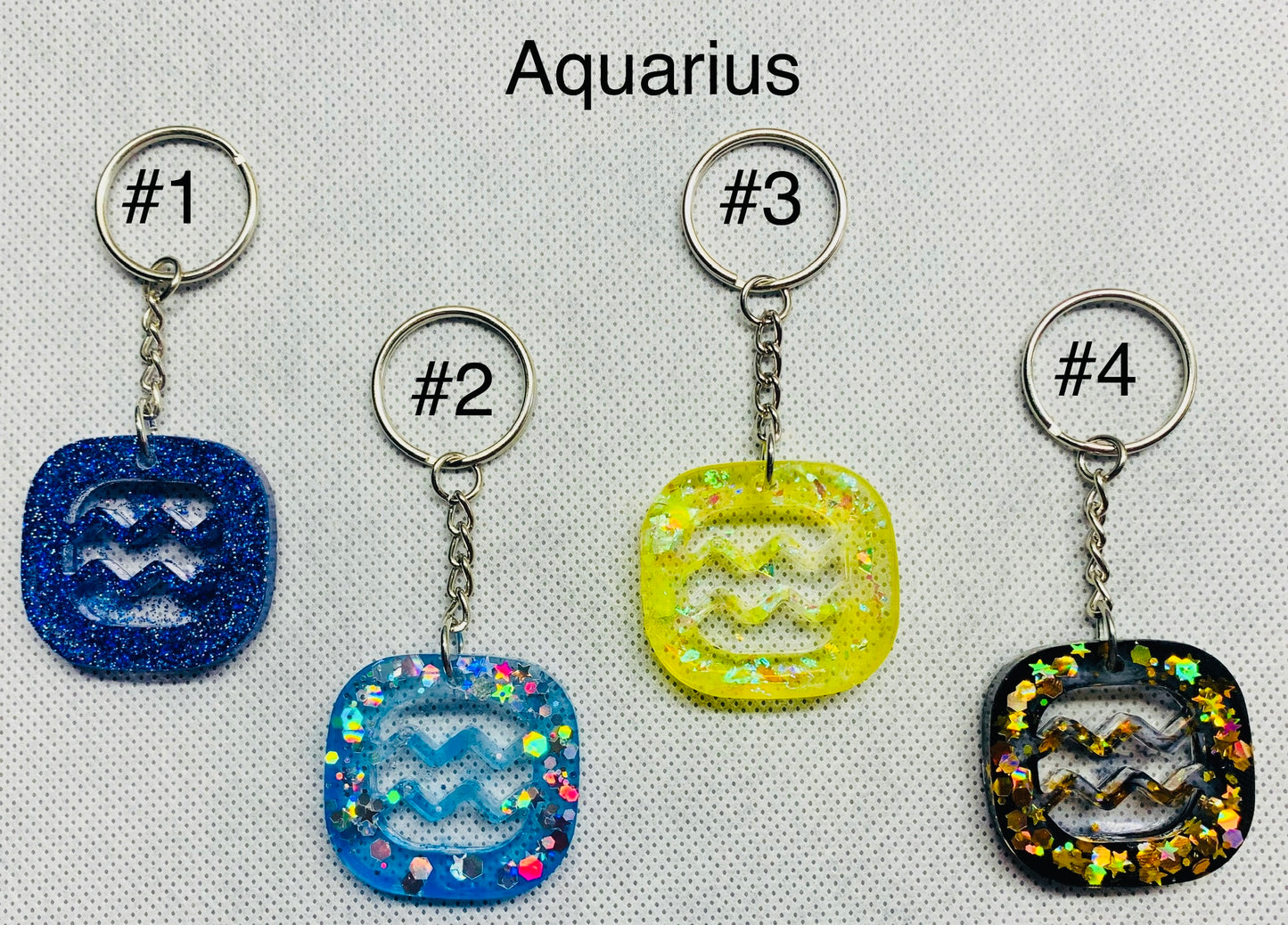 Aquarius Zodiac Keychain