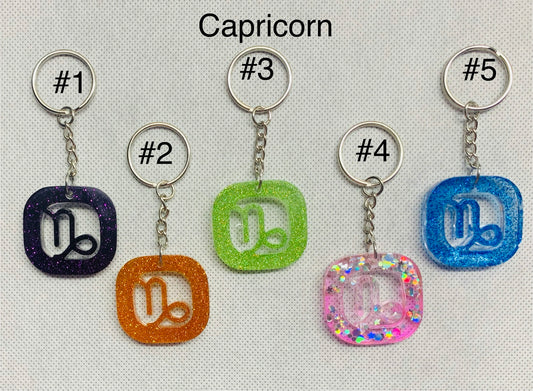 Capricorn Zodiac Keychain