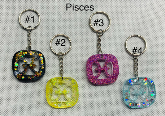 Pisces Zodiac Keychain