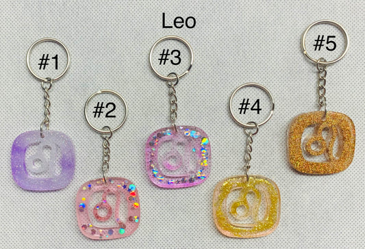 Leo Zodiac keychain