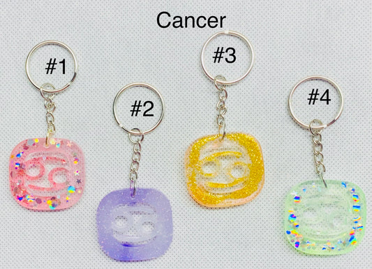 Cancer Zodiac keychain