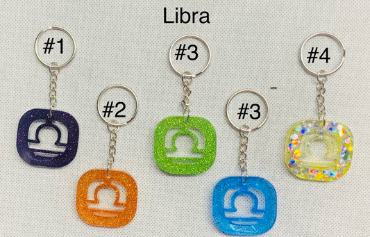 Libra Zodiac Keychain